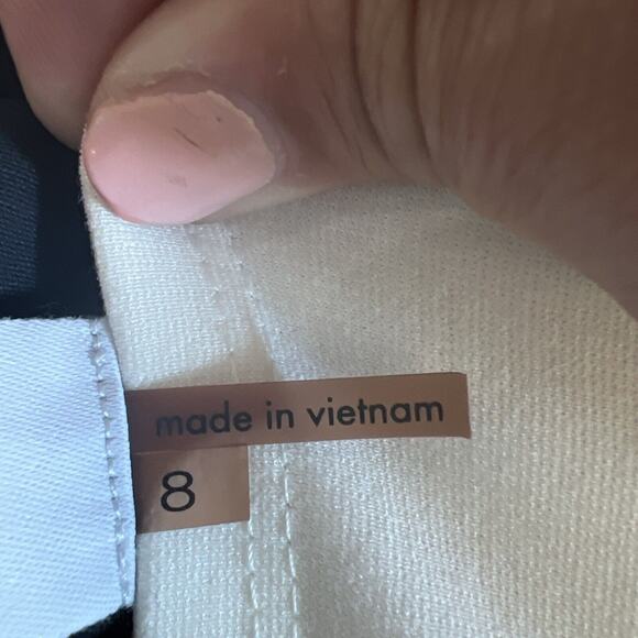 Calvin Klein Womens Sz 8 Two Button Lux Blazer Long Sleeve Black Collar Lined - Picture 5 of 16